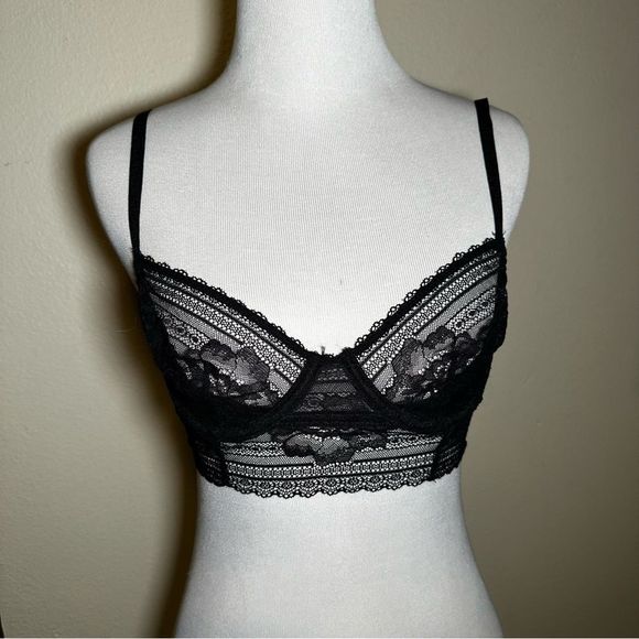 Free People - Intimately FP Sorento Longline Underwire Demi Bra - black - Picture 4 of 9
